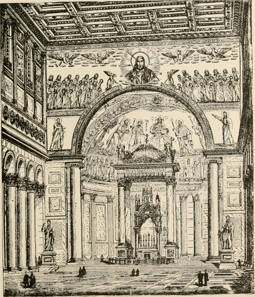 An illustration from Manual of ecclesiastical architecture. Comprising a study of its various styles, the chronological arrangements of its elements, and its relation to Christian worship, 1897, leaf 78