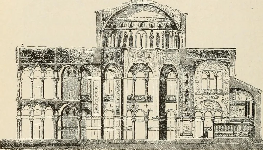 An illustration from Manual of ecclesiastical architecture. Comprising a study of its various styles, the chronological arrangements of its elements, and its relation to Christian worship, 1897, leaf 93