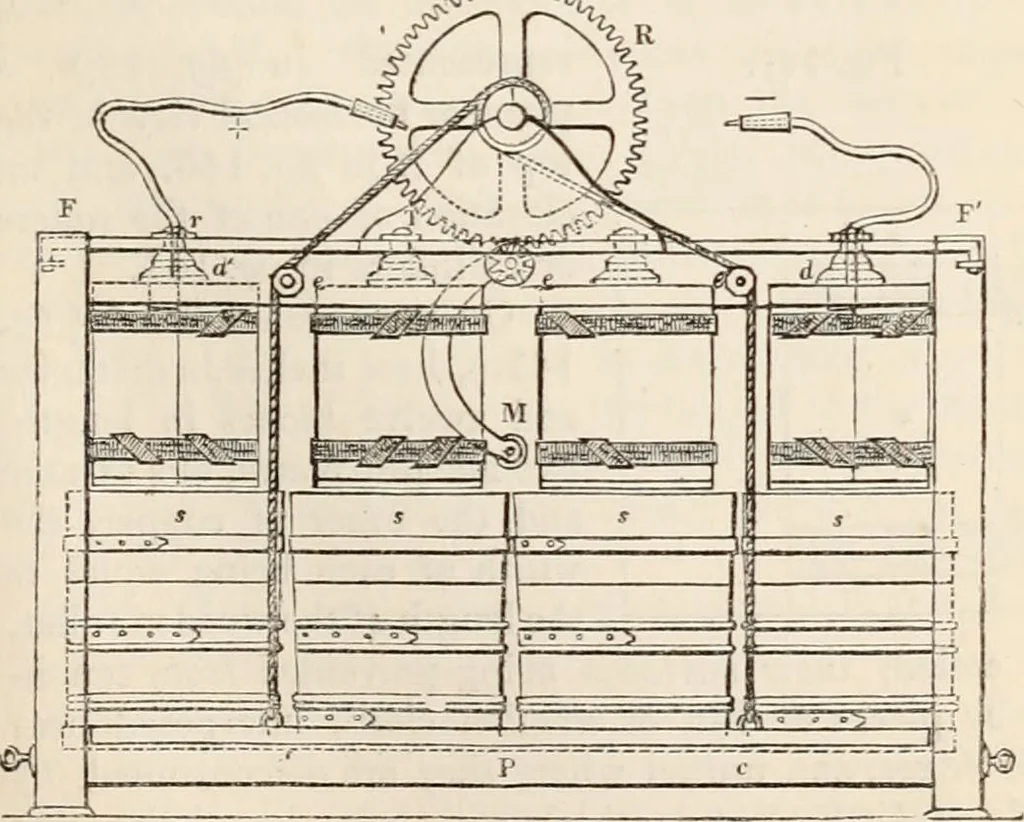 An illustration from A manual of electricity, magnetism and meteorology, 1844, leaf 358