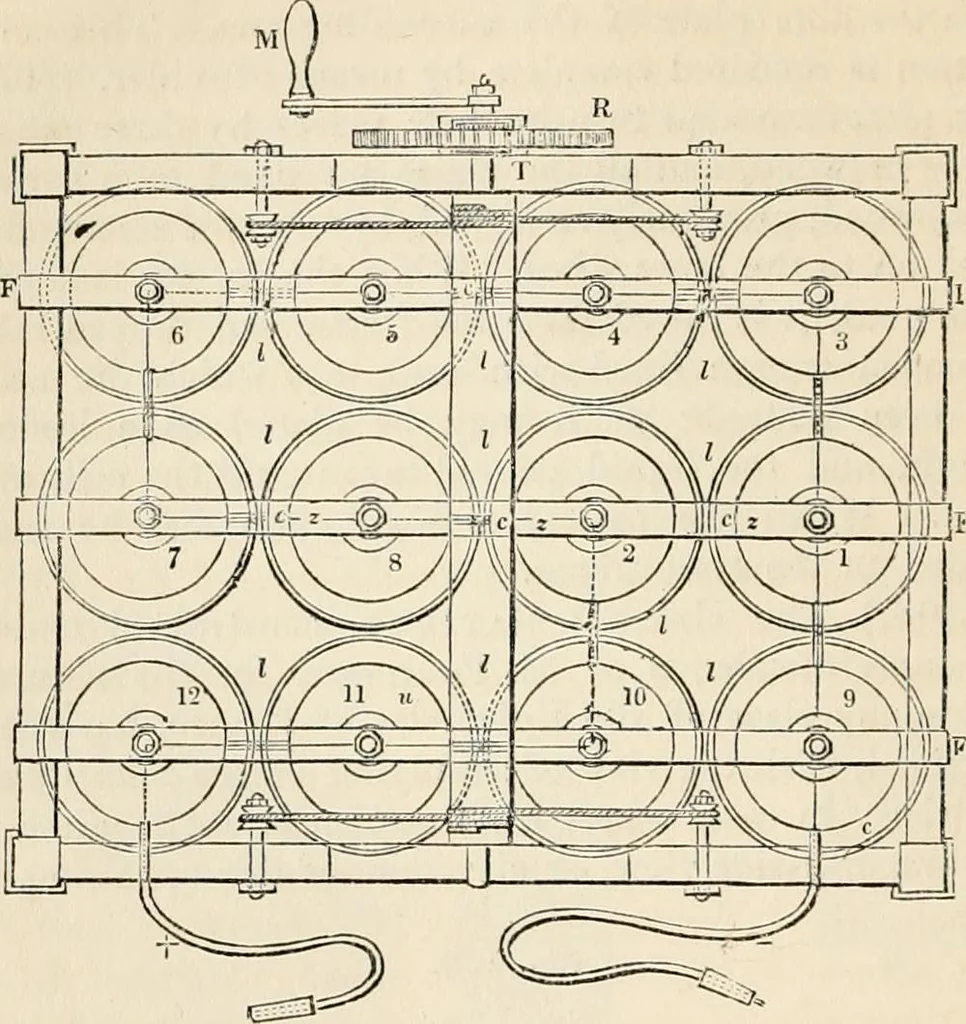 An illustration from A manual of electricity, magnetism and meteorology, 1844, leaf 359