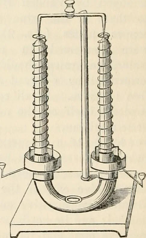 An illustration from A manual of electricity, magnetism and meteorology, 1844, leaf 493