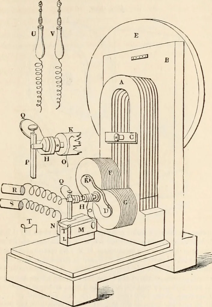 An illustration from A manual of electricity, magnetism and meteorology, 1844, leaf 564