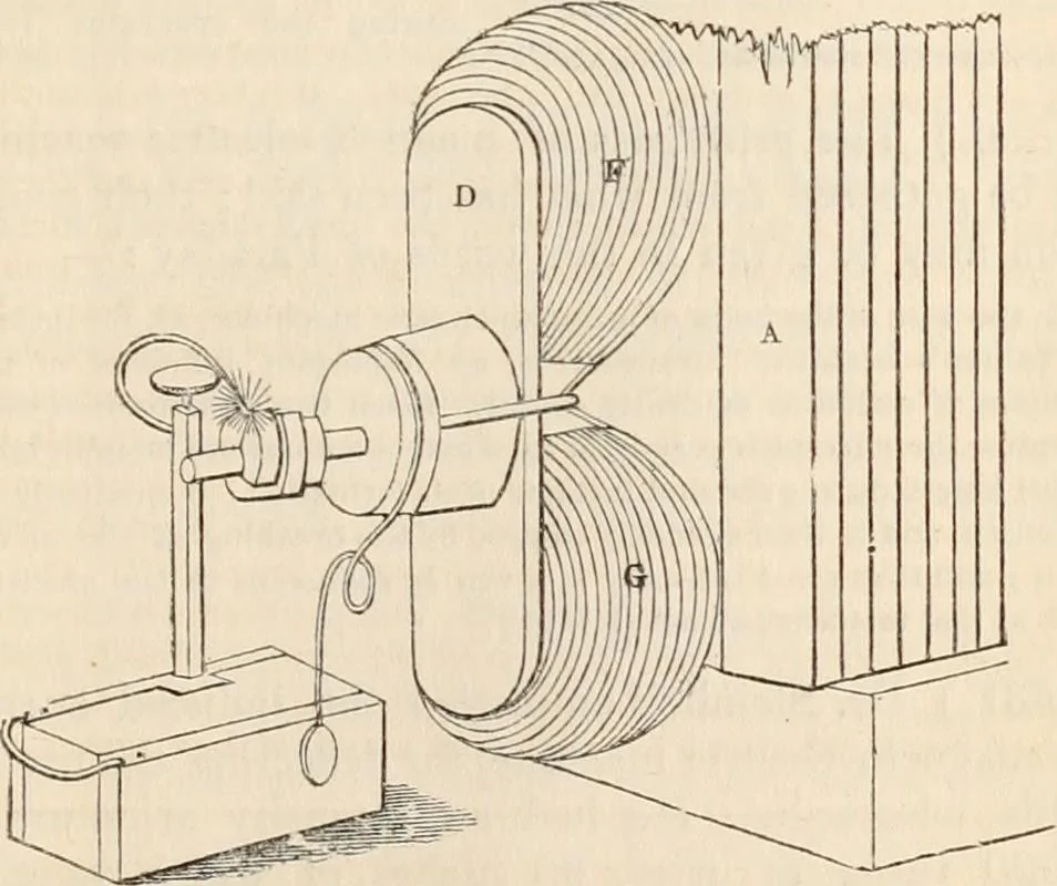 An illustration from A manual of electricity, magnetism and meteorology, 1844, leaf 566