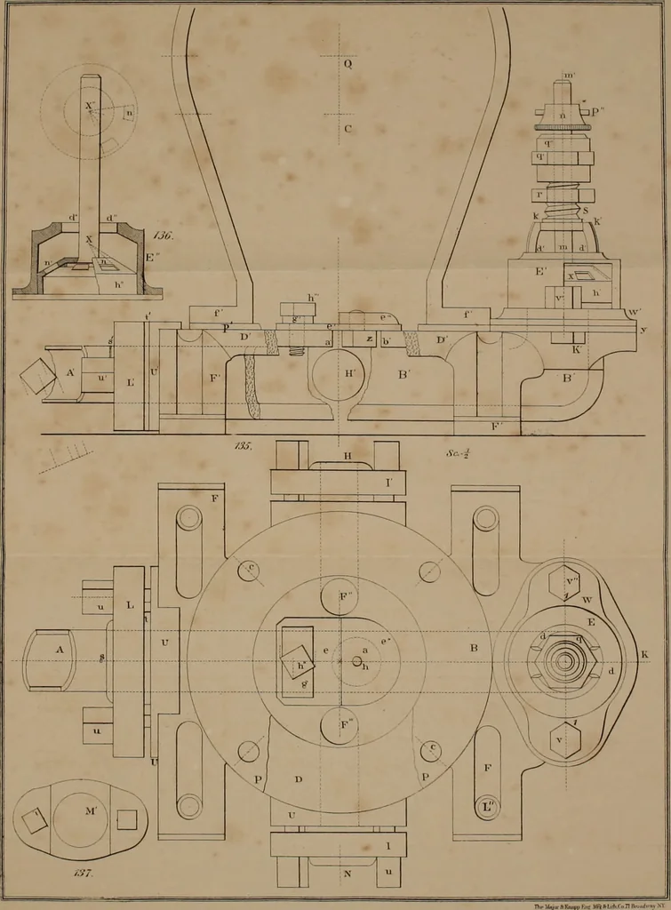 An illustration from A manual of elementary geometrical drawing, involving three dimensions. Designed for use in high schools, academies, engineering schools, etc.: and for the self-instruction of inventors, artisans, etc. ... In five divisions .., 1868, leaf 169
