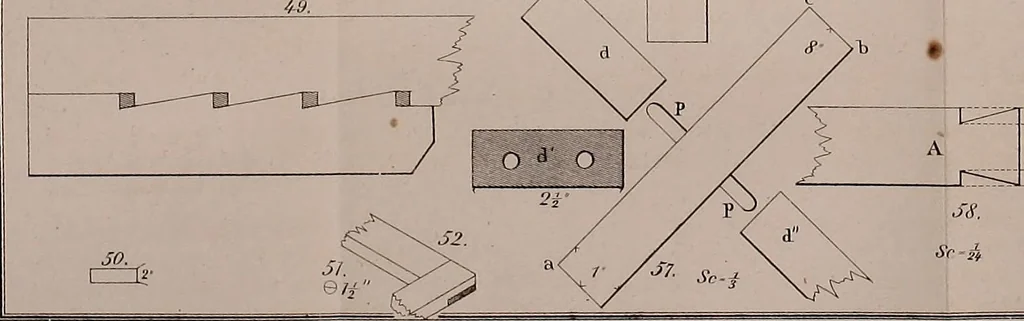 An illustration from A manual of elementary geometrical drawing, involving three dimensions. Designed for use in high schools, academies, engineering schools, etc. : and for the self-instruction of inventors,artizans, etc. ... In five divisions .., 1867, leaf 88