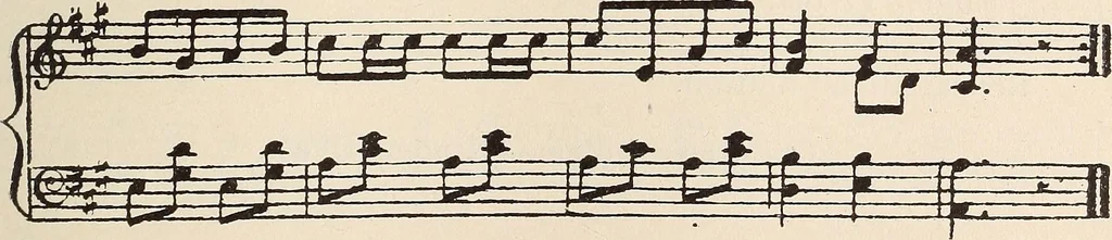 An illustration from Manual of gymnastics, games, action plays, rhythmic plays and rhythmic steps for the elementary schools of Reading, Pennsylvania, comp. by Alexander A. Harwick .., 1918, leaf 130