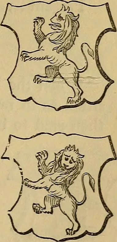 An illustration from The manual of heraldry : being a concise description of the several terms used, and containing a dictionary of every designation in the science. Illustrated by four hundred engravings on wood, 1800, leaf 102