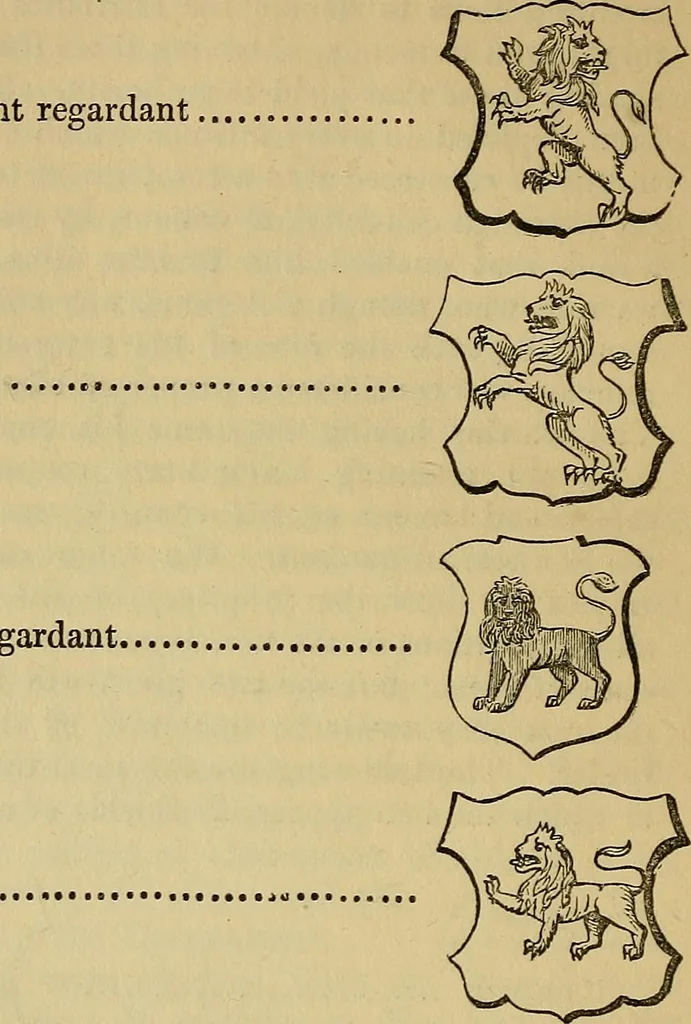 An illustration from The manual of heraldry : being a concise description of the several terms used, and containing a dictionary of every designation in the science. Illustrated by four hundred engravings on wood, 1800, leaf 103