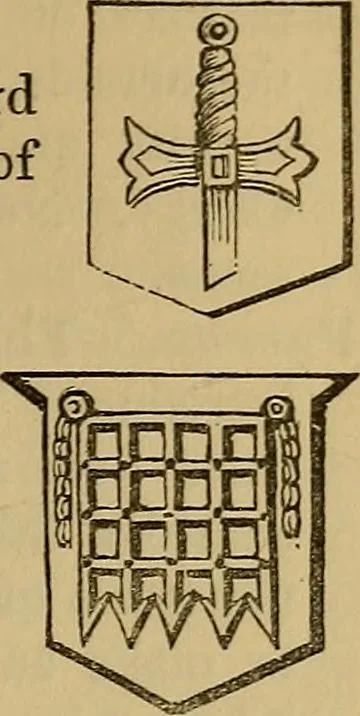 An illustration from The manual of heraldry : being a concise description of the several terms used, and containing a dictionary of every designation in the science. Illustrated by four hundred engravings on wood, 1800, leaf 116