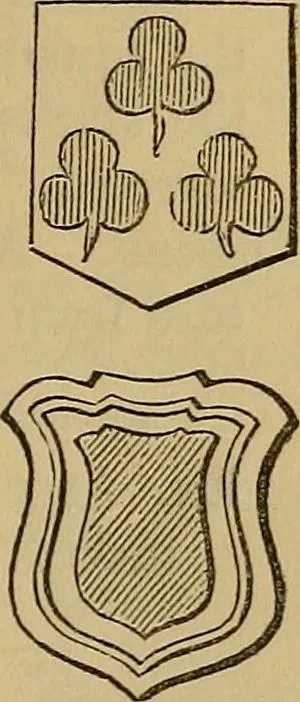 An illustration from The manual of heraldry : being a concise description of the several terms used, and containing a dictionary of every designation in the science. Illustrated by four hundred engravings on wood, 1800, leaf 130