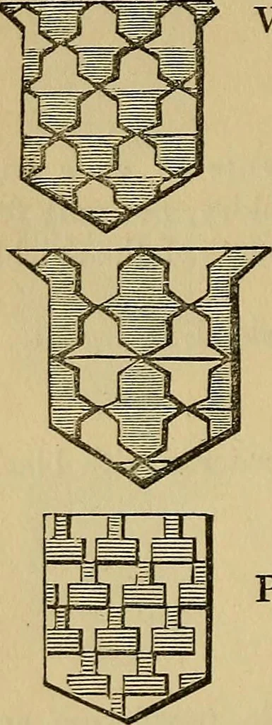An illustration from The manual of heraldry : being a concise description of the several terms used, and containing a dictionary of every designation in the science. Illustrated by four hundred engravings on wood, 1800, leaf 19