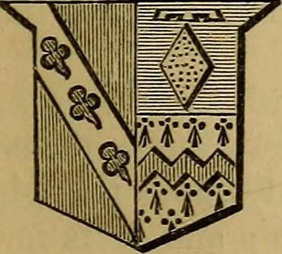 An illustration from The manual of heraldry : being a concise description of the several terms used, and containing a dictionary of every designation in the science. Illustrated by four hundred engravings on wood, 1800, leaf 48