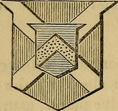 An illustration from The manual of heraldry : being a concise description of the several terms used, and containing a dictionary of every designation in the science. Illustrated by four hundred engravings on wood, 1800, leaf 49