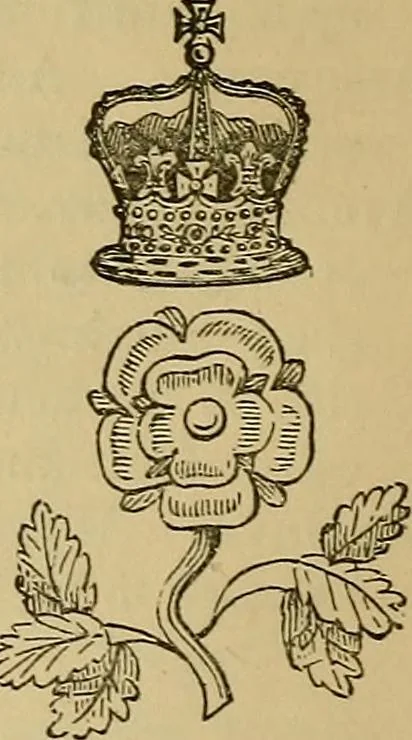 An illustration from The manual of heraldry : being a concise description of the several terms used, and containing a dictionary of every designation in the science. Illustrated by four hundred engravings on wood, 1800, leaf 59