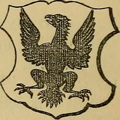 An illustration from The manual of heraldry : being a concise description of the several terms used, and containing a dictionary of every designation in the science. Illustrated by four hundred engravings on wood, 1800, leaf 79