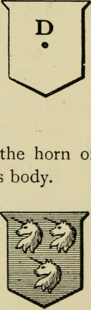 An illustration from The manual of heraldry : a concise description of the several terms used and containing a dictionary of every designation in the science / by Francis J. Grant, 1914, leaf 106