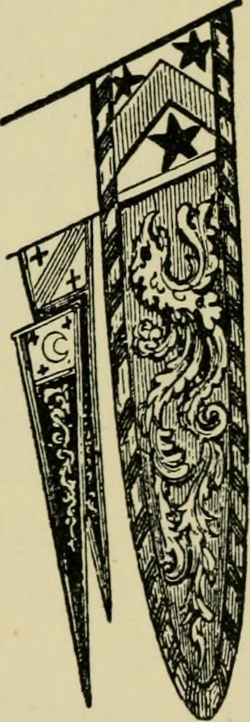 An illustration from The manual of heraldry : a concise description of the several terms used and containing a dictionary of every designation in the science / by Francis J. Grant, 1914, leaf 126