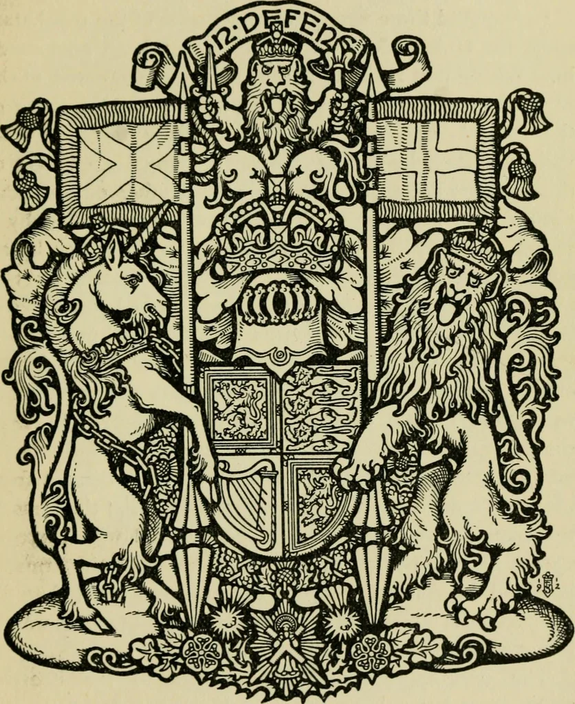 An illustration from The manual of heraldry : a concise description of the several terms used and containing a dictionary of every designation in the science / by Francis J. Grant, 1914, leaf 150