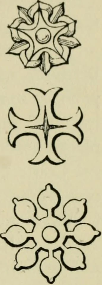 An illustration from The manual of heraldry : a concise description of the several terms used and containing a dictionary of every designation in the science / by Francis J. Grant, 1914, leaf 36