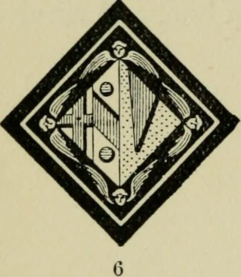 An illustration from The manual of heraldry : a concise description of the several terms used and containing a dictionary of every designation in the science / by Francis J. Grant, 1914, leaf 53
