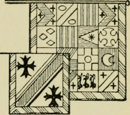 An illustration from The manual of heraldry : a concise description of the several terms used and containing a dictionary of every designation in the science / by Francis J. Grant, 1914, leaf 70