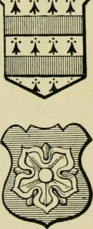 An illustration from The manual of heraldry : a concise description of the several terms used and containing a dictionary of every designation in the science / by Francis J. Grant, 1914, leaf 70