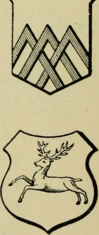 An illustration from The manual of heraldry : a concise description of the several terms used and containing a dictionary of every designation in the science / by Francis J. Grant, 1914, leaf 83