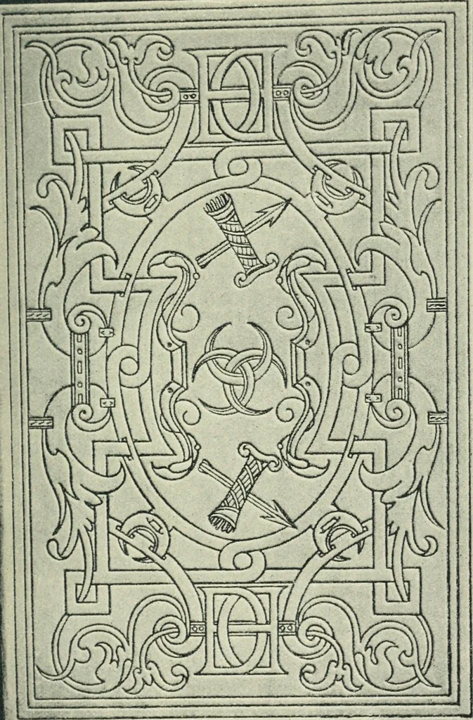 An illustration from Manual of library bookbinding practical and historical, 1911, leaf 206