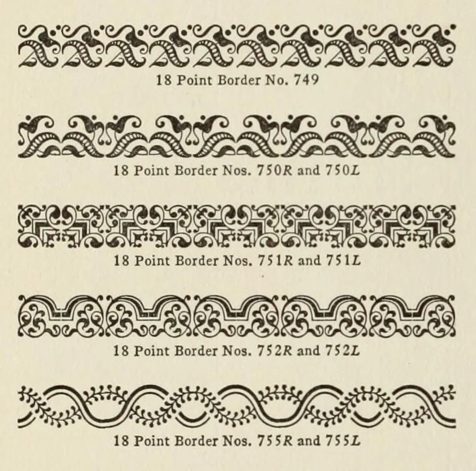 An illustration from The manual of linotype typography, prepared to aid users and producers of printing in securing greater unity and real beauty in the printed page;, 1923, leaf 84