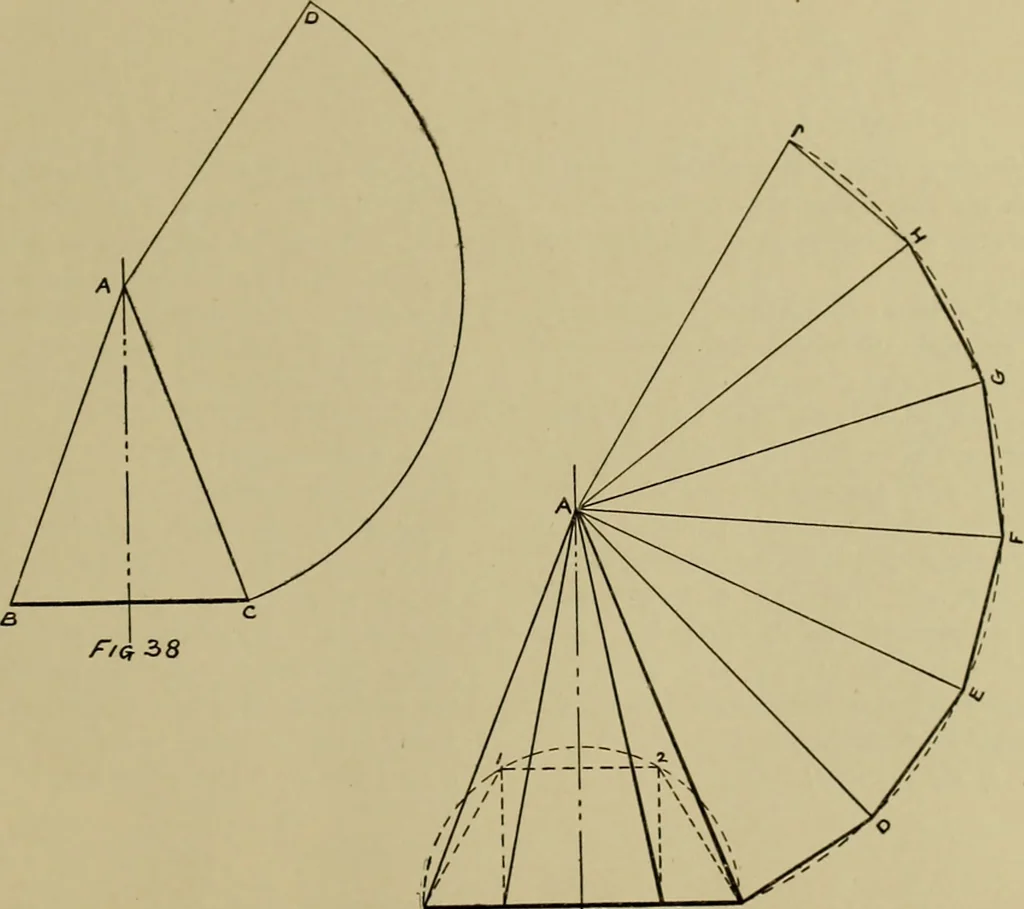 An illustration from A manual of mechanical drawing, 1907, leaf 110