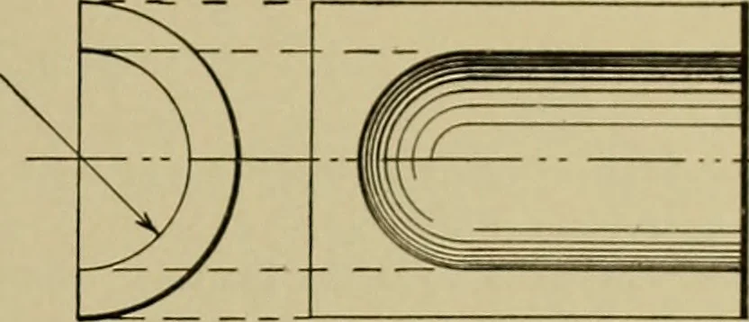 An illustration from A manual of mechanical drawing, 1907, leaf 128