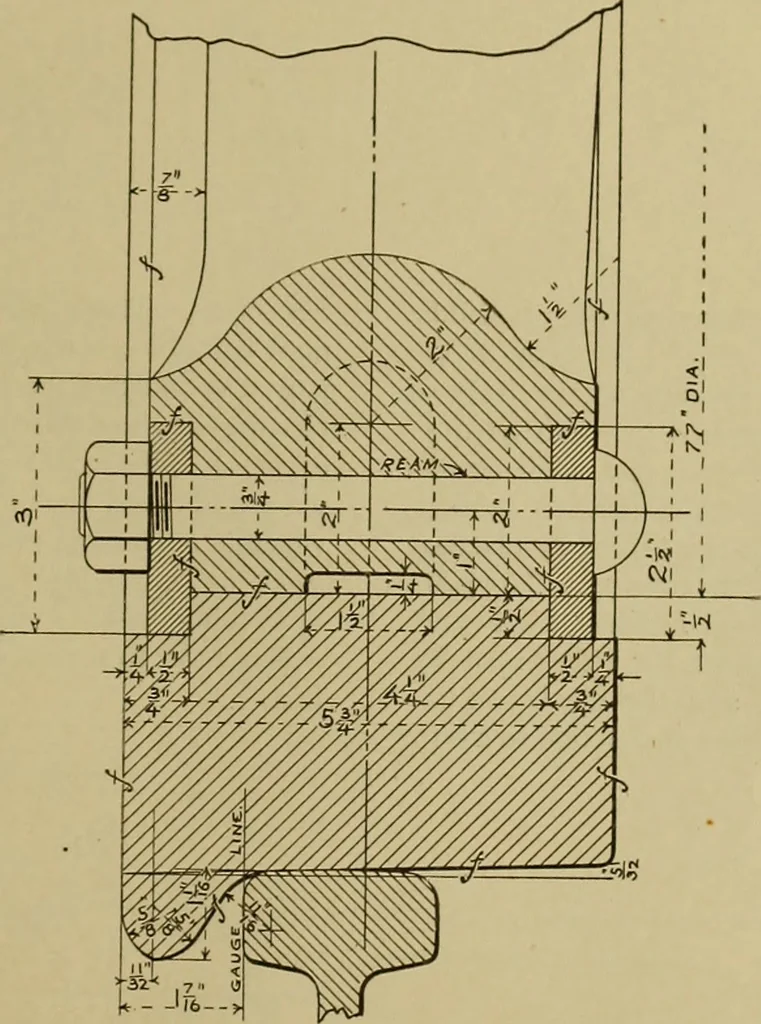An illustration from A manual of mechanical drawing, 1907, leaf 148