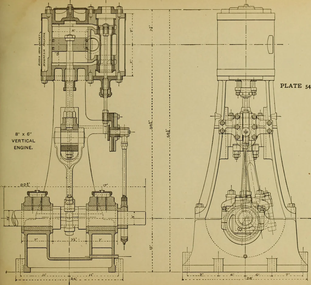 An illustration from A manual of mechanical drawing, 1907, leaf 156