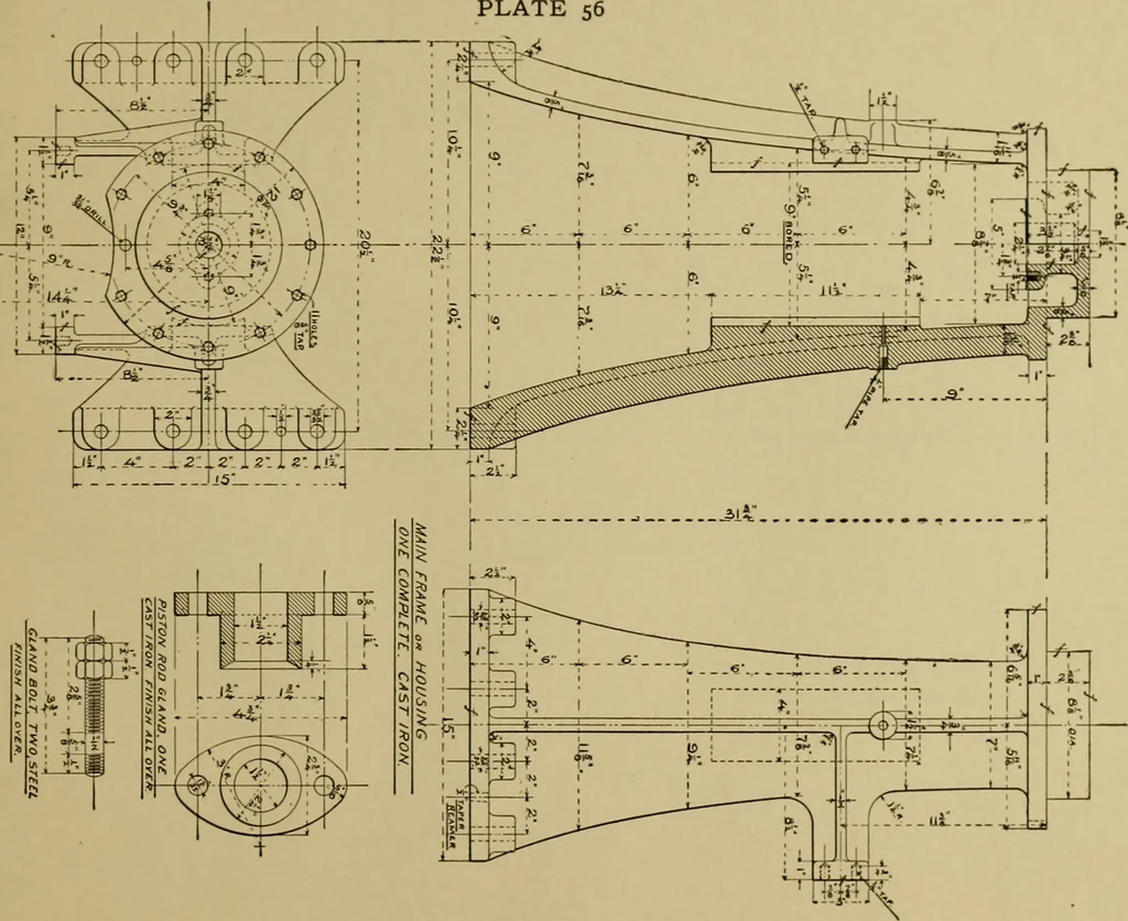 An illustration from A manual of mechanical drawing, 1907, leaf 160