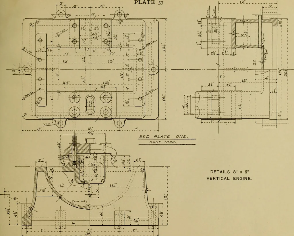 An illustration from A manual of mechanical drawing, 1907, leaf 162