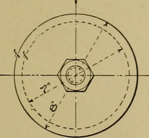 An illustration from A manual of mechanical drawing, 1907, leaf 166
