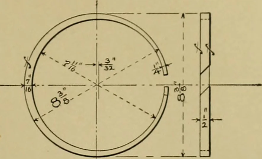An illustration from A manual of mechanical drawing, 1907, leaf 166