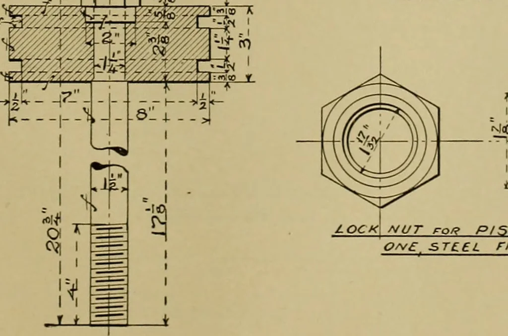 An illustration from A manual of mechanical drawing, 1907, leaf 166