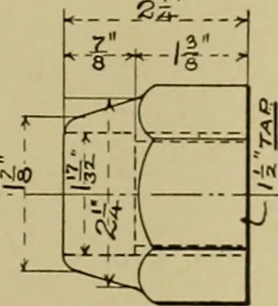 An illustration from A manual of mechanical drawing, 1907, leaf 166