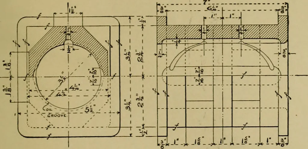 An illustration from A manual of mechanical drawing, 1907, leaf 176