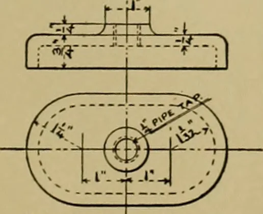 An illustration from A manual of mechanical drawing, 1907, leaf 176