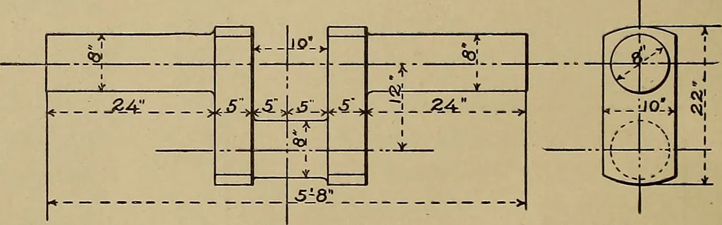 An illustration from A manual of mechanical drawing, 1907, leaf 25
