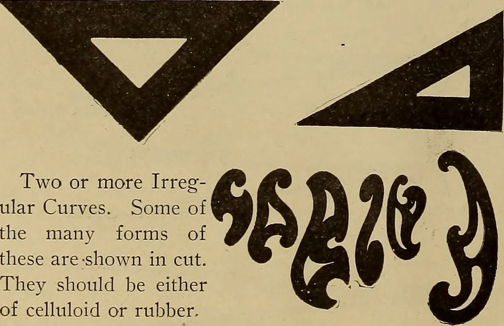 An illustration from A manual of mechanical drawing, 1907, leaf 27