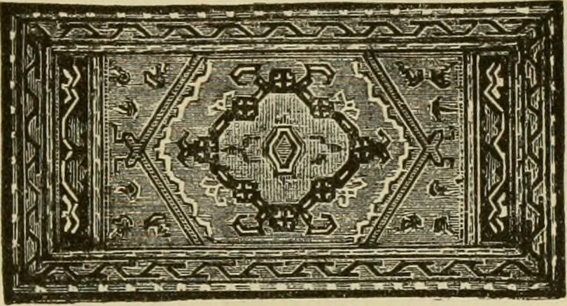 An illustration from Manual of needlework. Teaching how to do Kensington, applique, cretonne, roman, cross-stitch, outline and other embroideries .., 1883, leaf 108