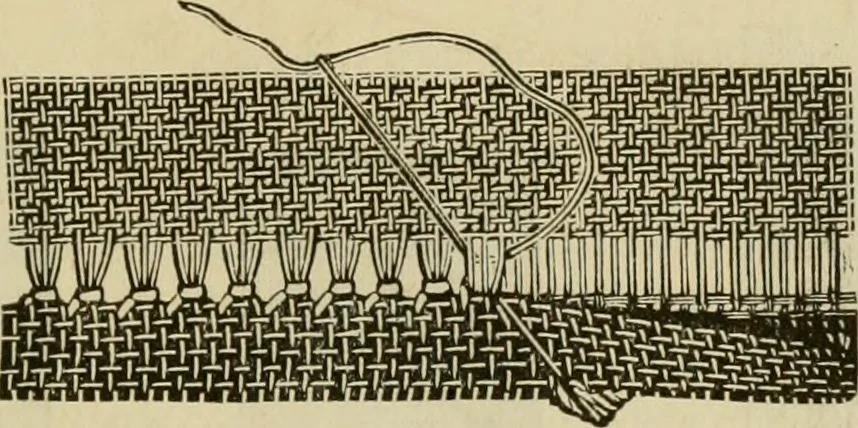 An illustration from Manual of needlework. Teaching how to do Kensington, applique, cretonne, roman, cross-stitch, outline and other embroideries .., 1883, leaf 18