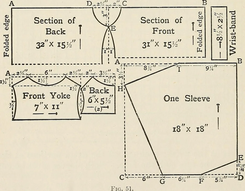 An illustration from A manual of needlework, knitting and cutting out for evening continuation schools, 1894, leaf 103