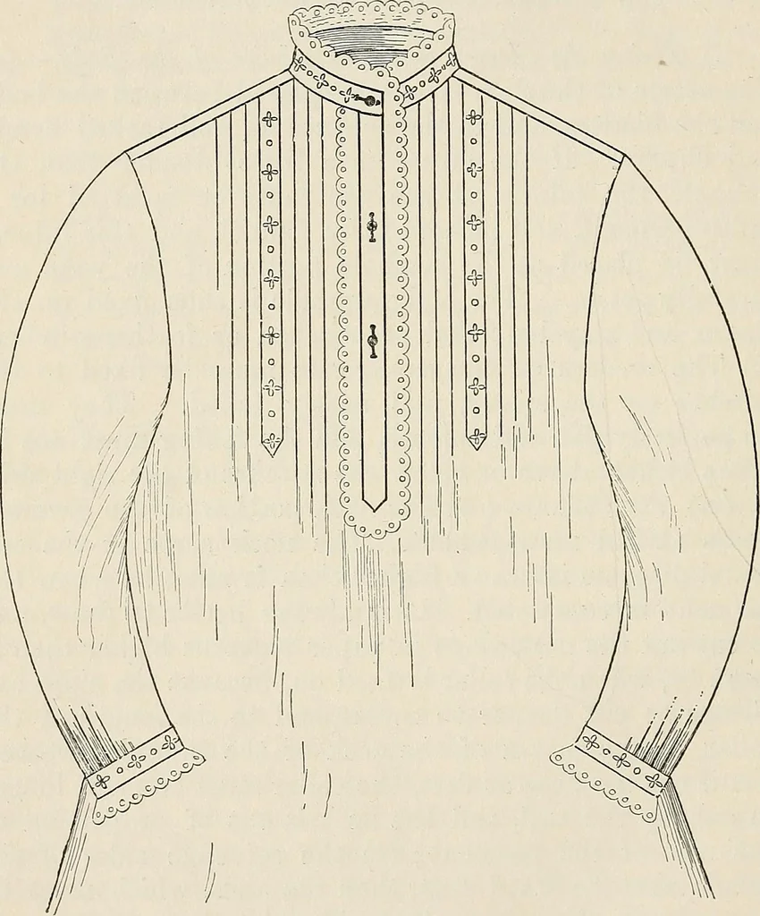 An illustration from A manual of needlework, knitting and cutting out for evening continuation schools, 1894, leaf 109