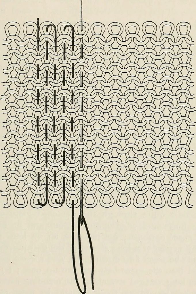 An illustration from A manual of needlework, knitting and cutting out for evening continuation schools, 1894, leaf 130