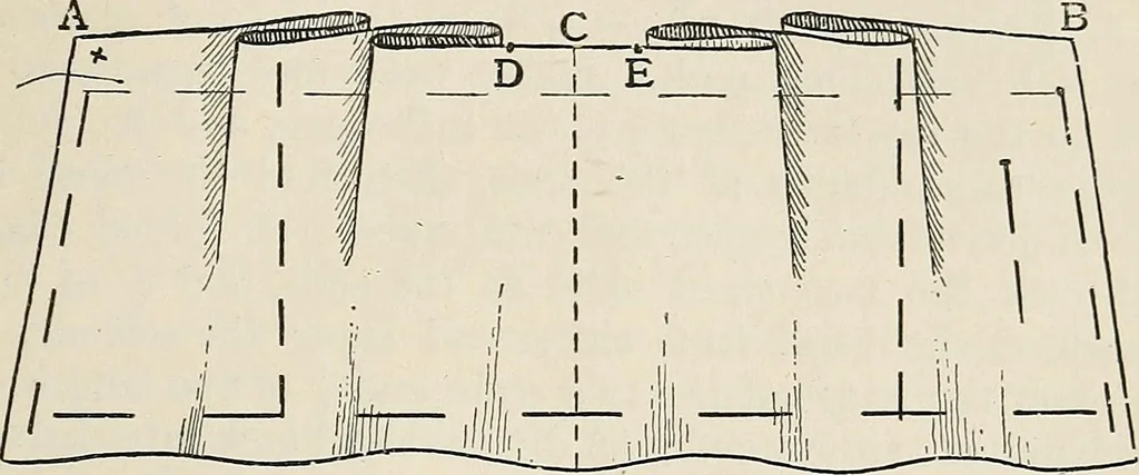 An illustration from A manual of needlework, knitting and cutting out for evening continuation schools, 1894, leaf 24