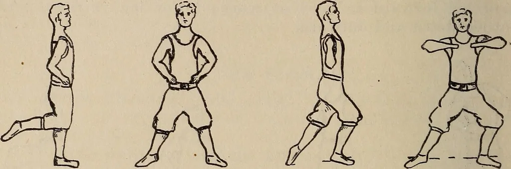 An illustration from Manual of physical training and games, 1916, leaf 19
